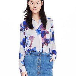 Banana Republic Dillon Fit Watercolor Shirt